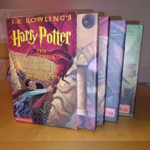 Scholastic Harry Potter Box Set with Red and Purple Covers